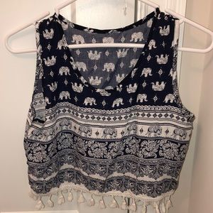 Elephant crop top